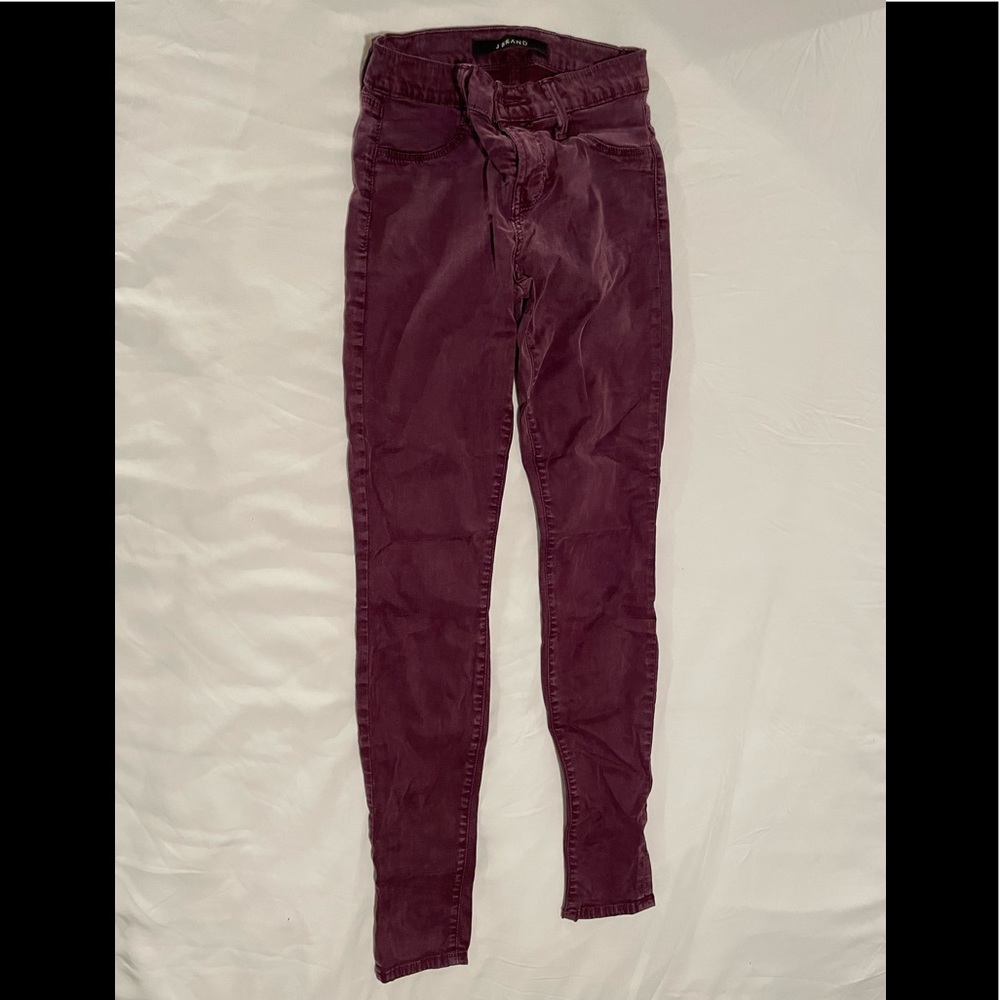 Jbrand size 24 burgundy jeans